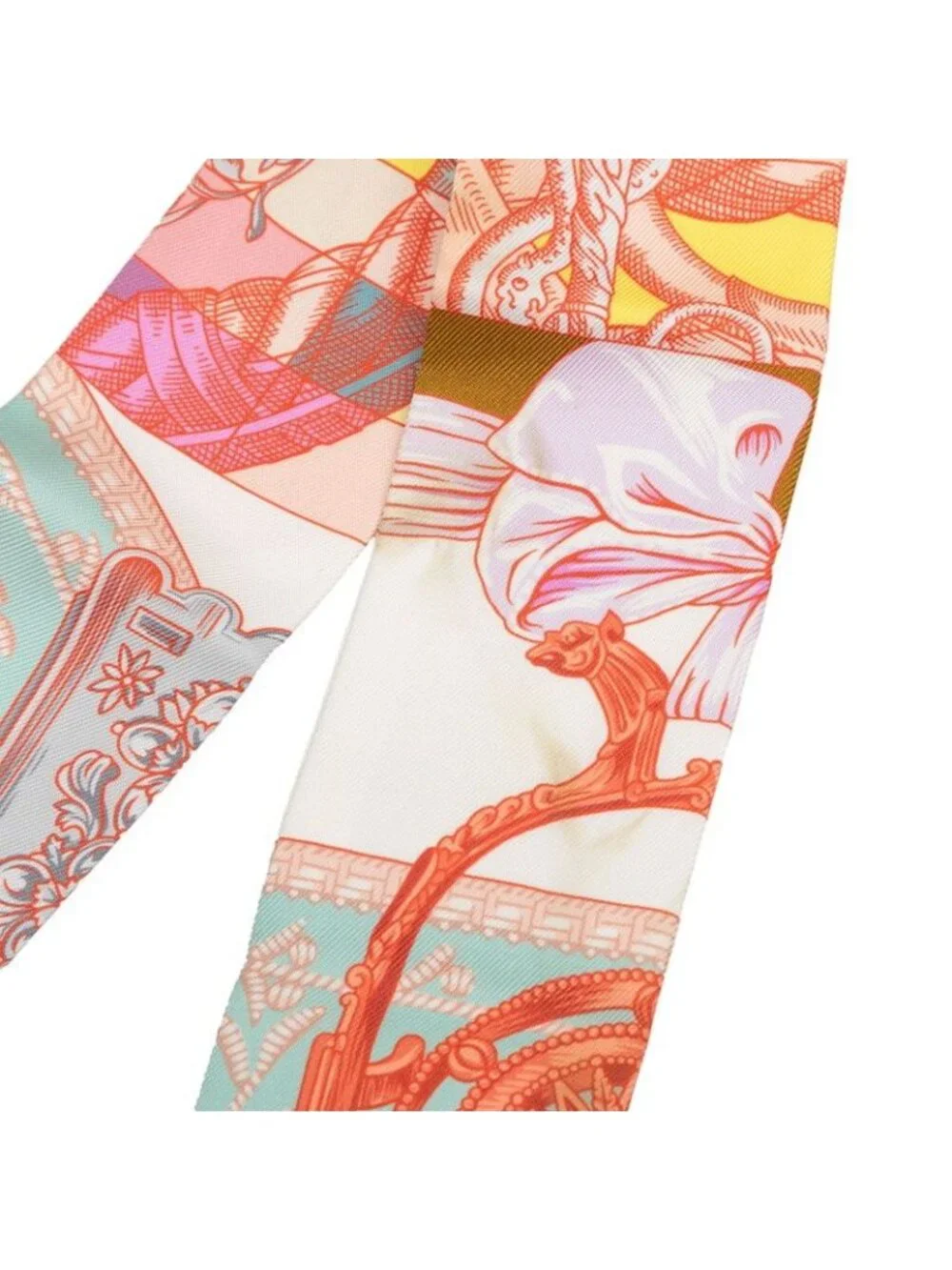 Hermes Twilly Cavalleria D'etriers Scarf Multicolor Silk - Picture 2 of 5